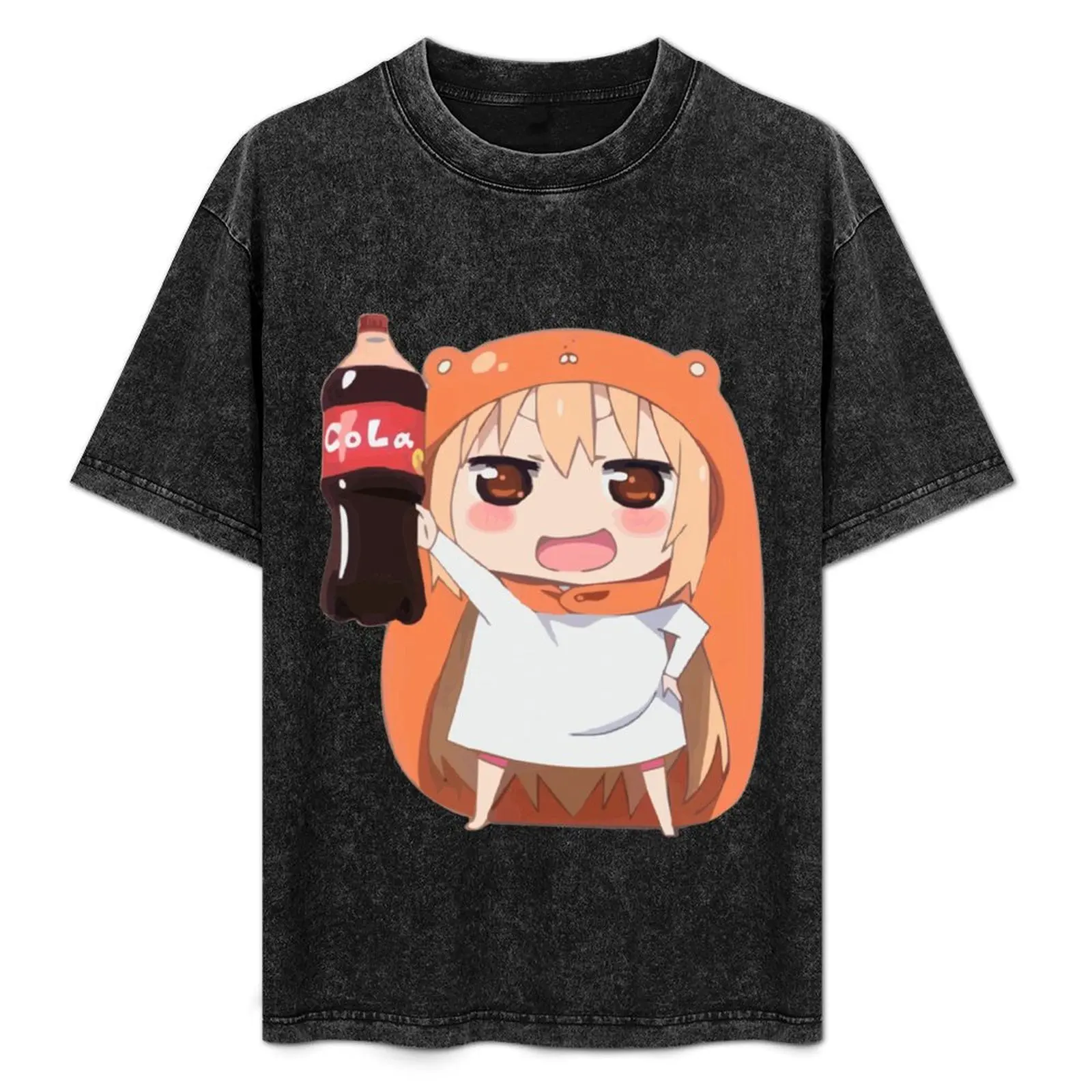 Umaru chan showing of her cola bottle T-Shirt Large Size Casual Short Sleeve Top