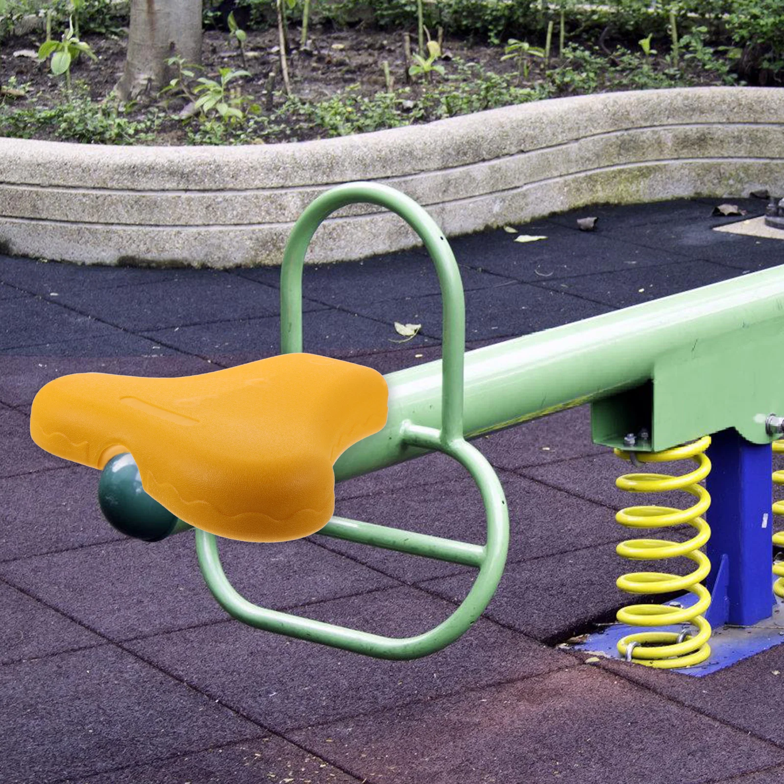 

Outdoor Fitness Equipment Accessories Durable Plastic Seesaw Chair Yellow Color Weather Resistant High Load Capacity Easy
