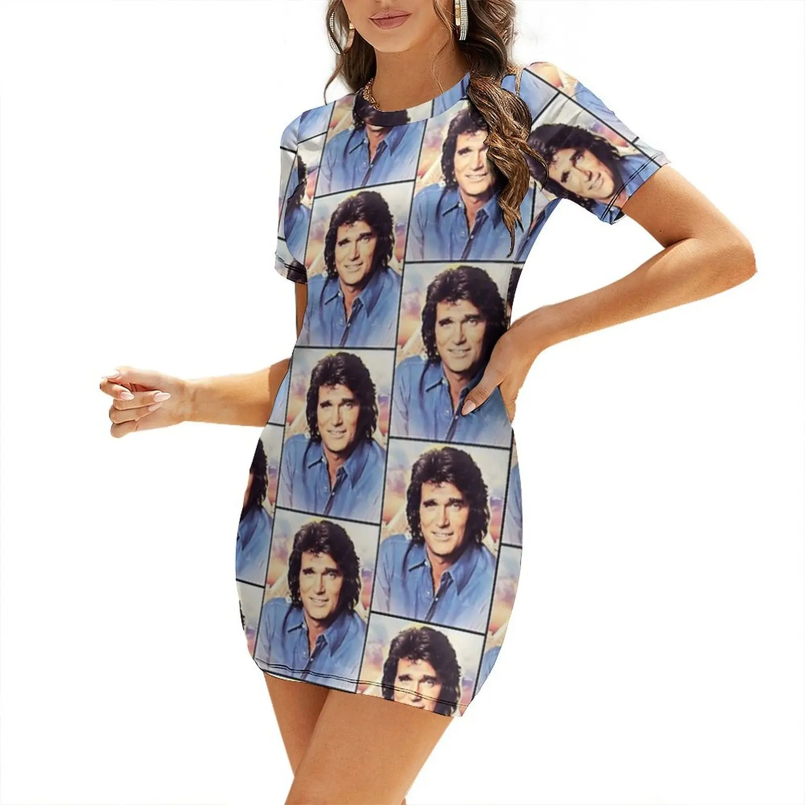 Платье с короткими рукавами Michael Landon, вечерние платья, женское платье, женская летняя одежда, платья 2026 года для официальных мероприятий