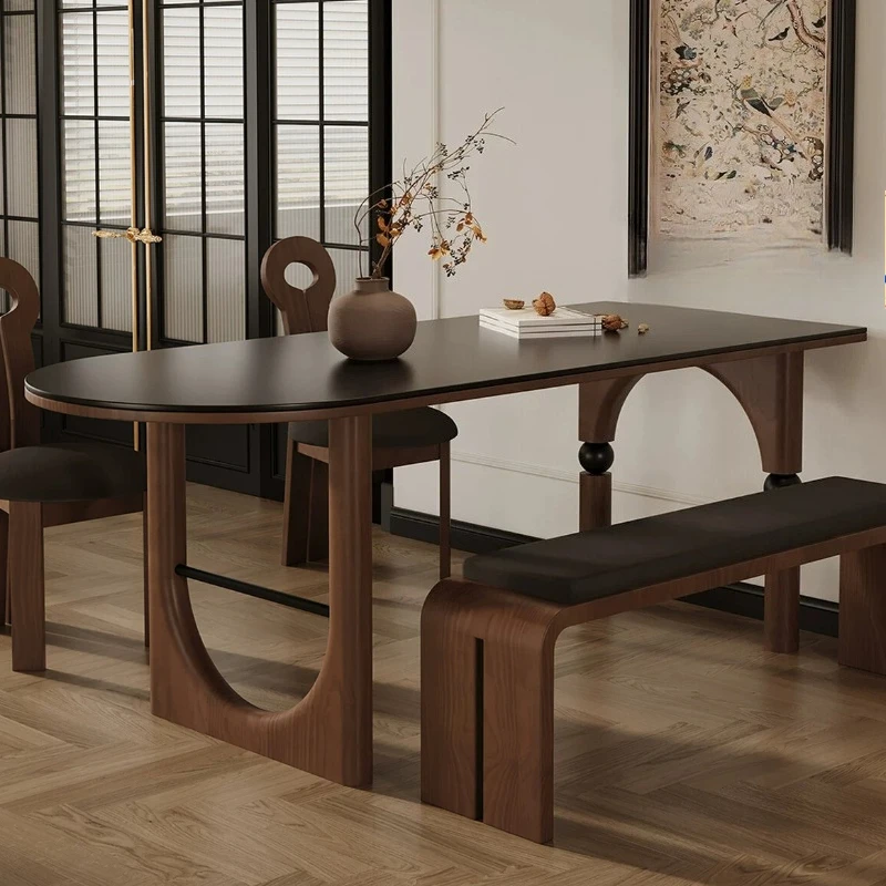 Marble Solid Luxury Dining Tables Space Saving Modern Interior Dining Tables Restaurant Mesa Comedor Extensible Home Furniture
