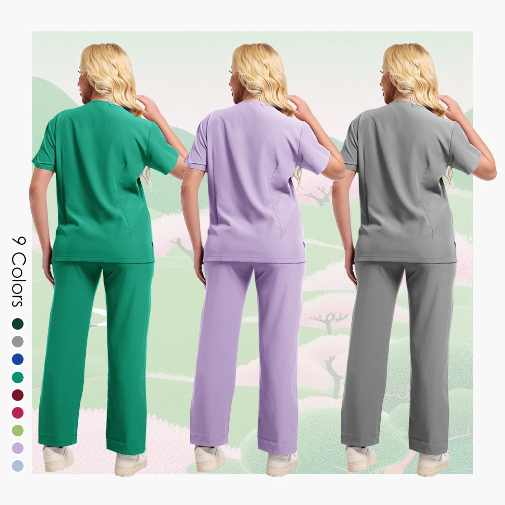 Hospital Surgical Clothes Medical Uniform Women Scrub Set Doctor Nurse Accessories Dental Clinic Scrub Set Beauty Salon Workwear