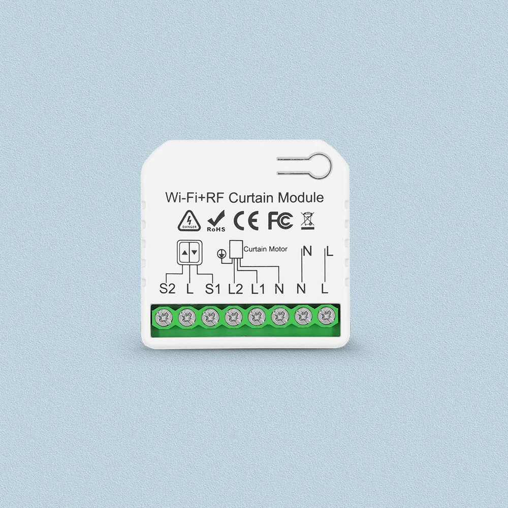 Tuya WiFi RF Rolladen-Steuerungsmodul mit Fernbedienung für Elektromotoren, Sonnenschutz, Google Home und Alexa