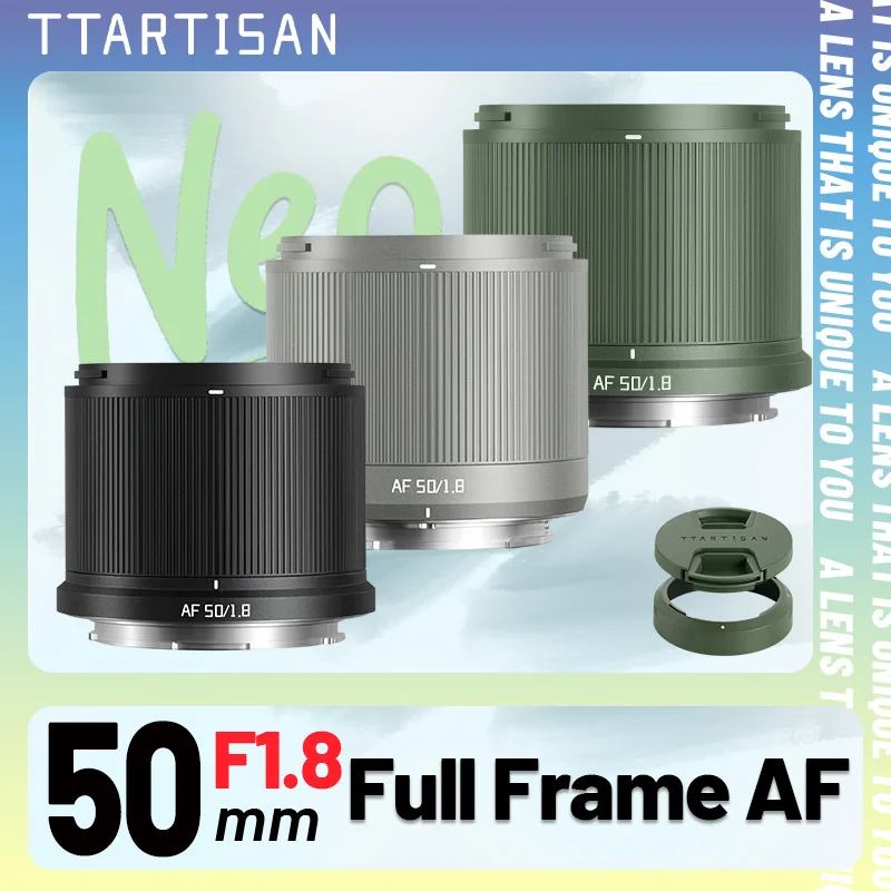TTArtisan 50mm F1.8 NEO Full Frame Auto Focus AF Mirrorless Lens for Sony E FE Nikon Z Leica Sigma Lumix L Mount A7C A7R Z6 Z7