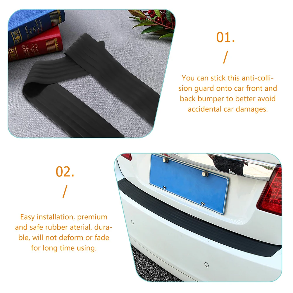 

Rubber Bumper Protector AntiCollision Strips Durable Car Rear Front Guard Accessories SUV Trucks Exterior Parts