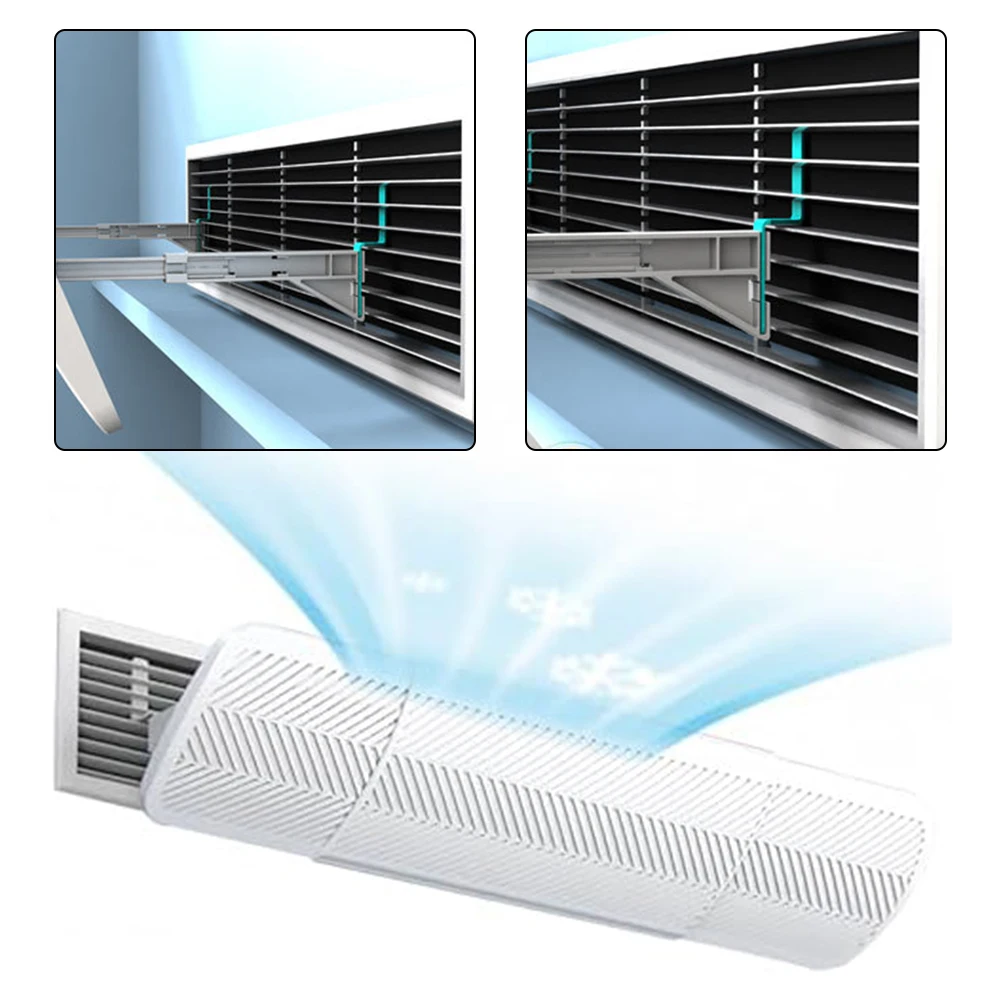 AC Vent Deflector for Improved Airflow Adjustable Length from 22 to 38 Inches Compatible with Central Air Registers