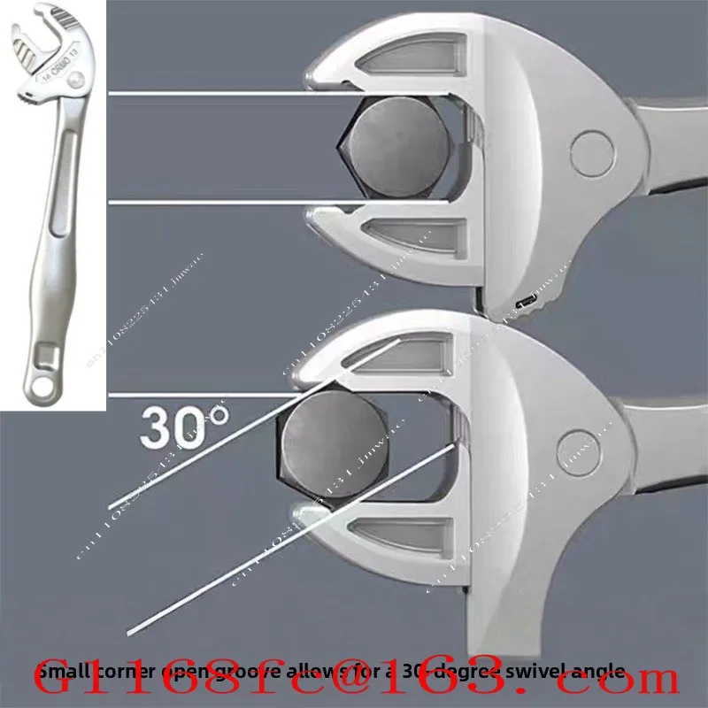 Crab Clamp Type Multifunctional Fast Adaptive Imitation Ratchet Wrench, Industrial Grade Large Opening Wrench, Adjustable Wrench