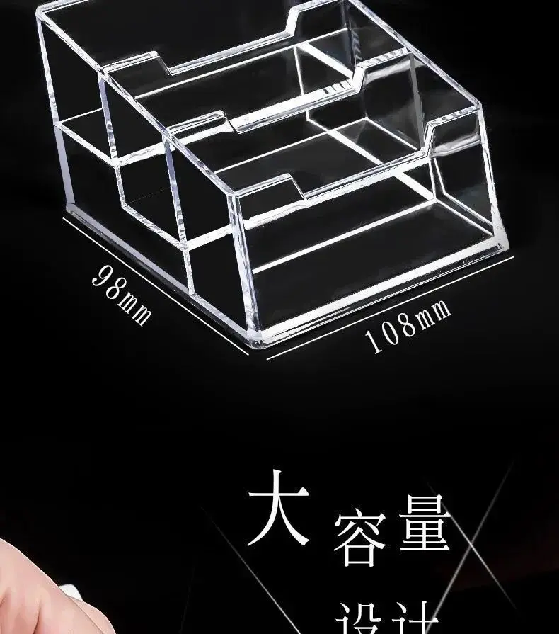 Visitenkartenständer, kreative transparente Acryl-Karten-Aufbewahrungsbox, Business-Kartenbox mit großer Kapazität – Detail 7