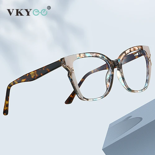 Imagen 2 del producto VICKY nueva moda mariposa marco cuadrado diseño personalizado gafas de lectura de luz azul se pueden personalizar prescripción 87312