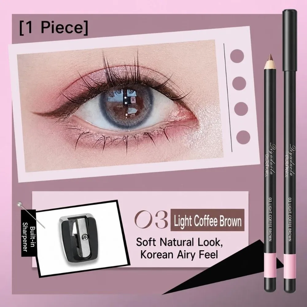High Pigmented Eyeliner Gel Pencil Soft Texture Long Lasting Waterproof Eyeliner Pen Matte Smudge-proof Eye Makeup Pen Girls