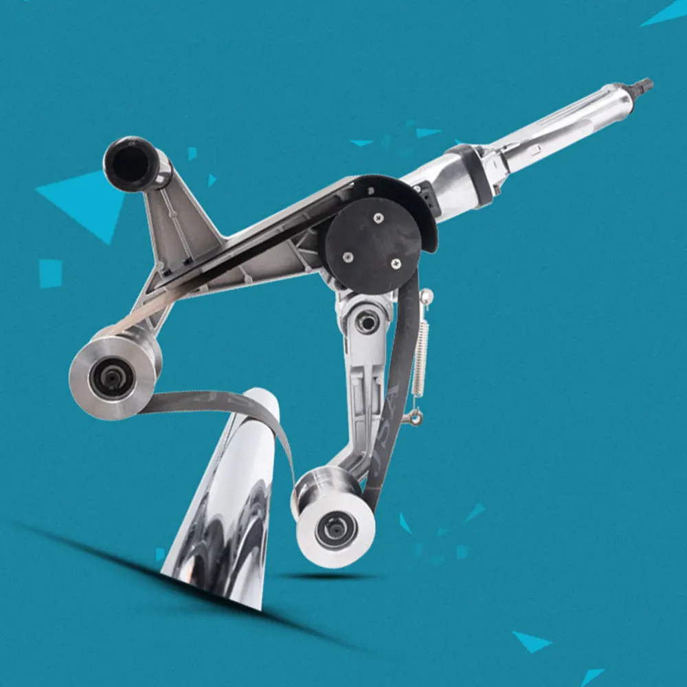 Pneumatic belt sander Round tube polishing machine Round tube grinding machine Stainless steel round tube drawing machine