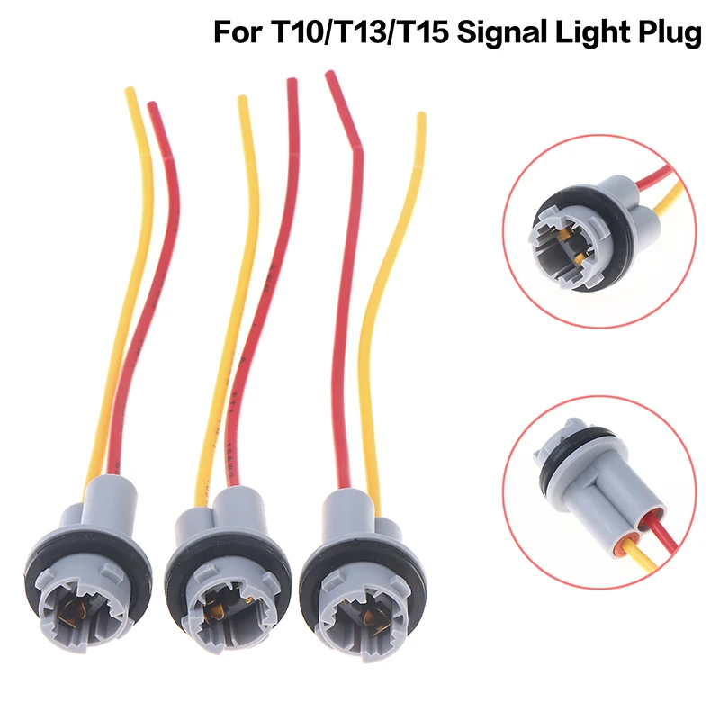 [CR2] 2/5 Pieces Pigtail Wire Female Socket T10 T13 T15 Front Rear Turn Signal Light Plug