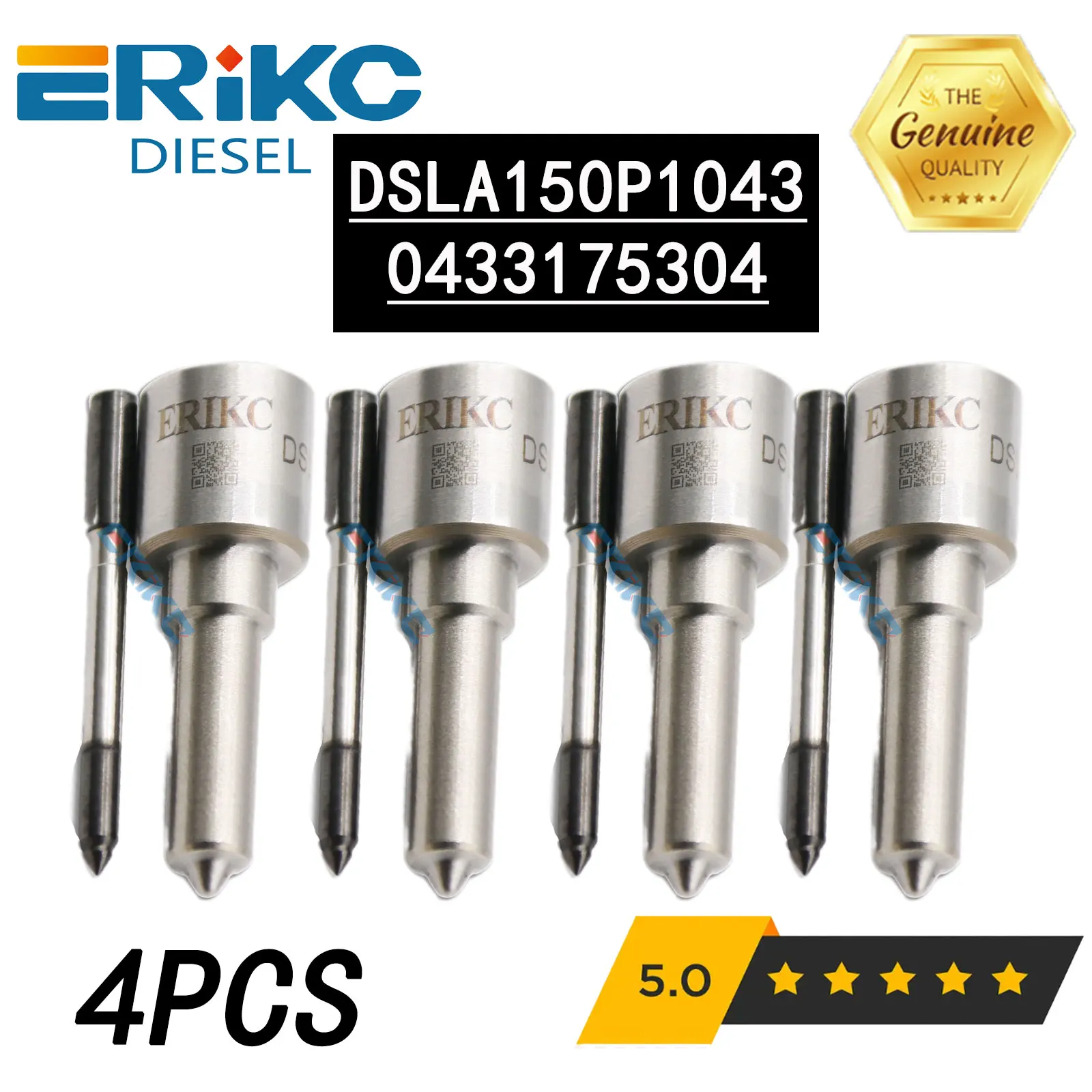 4PC DSLA150P1043 0433175304 Injector Parts DSLA 150P1043 High Pressure Nozzle for 0414720039 0414720028 0414720021 0414720013