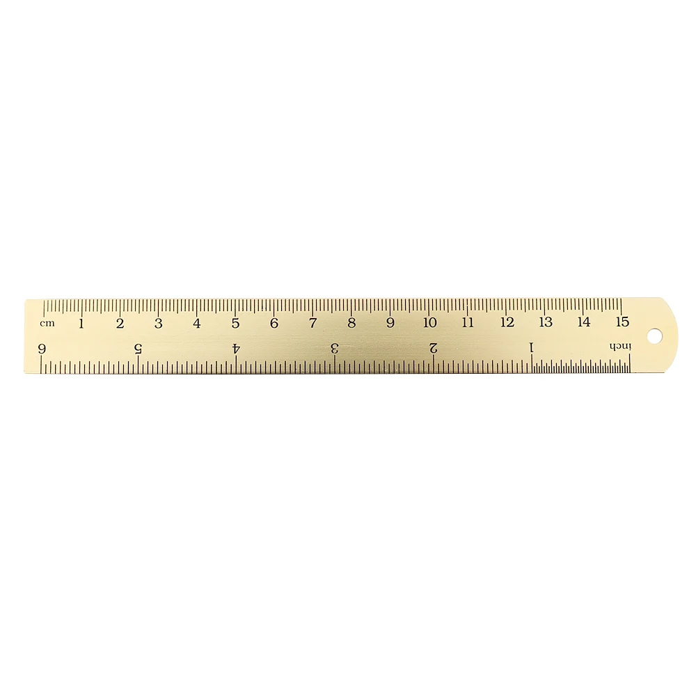 15cm metal Straight Ruler for School Office Stationery Metal Painting Drawing Tools Chancery Measuring Ruler Bookmark