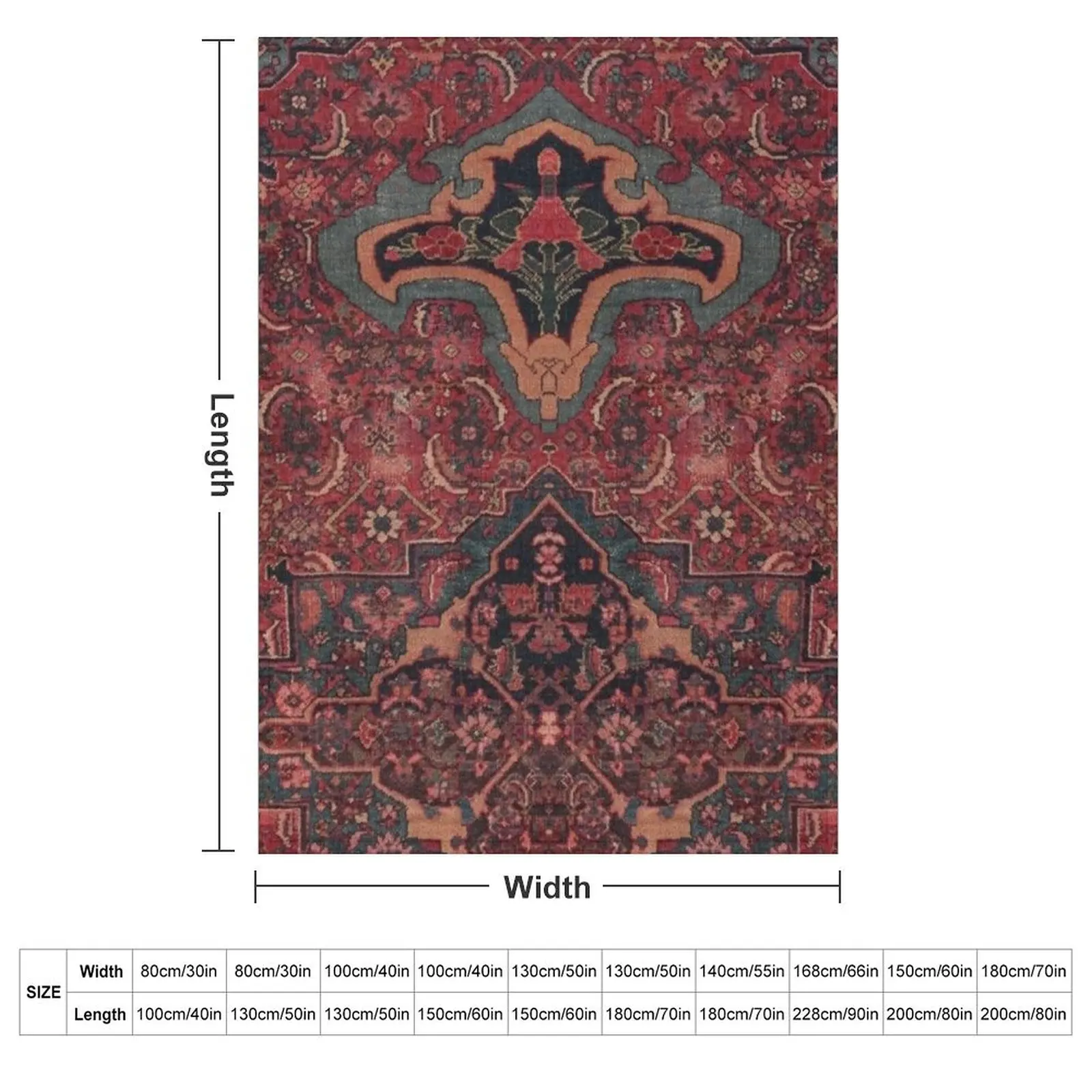 Traditional Heritage Moroccan Design Throw Blanket couch cozy soft plush fuzzy picnic outdoor blanket