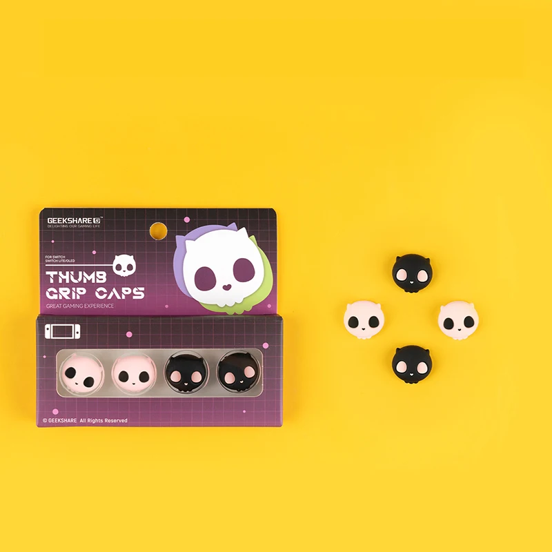 ซิลิโคนผีจับนิ้วหัวแม่มือสำหรับนินเท็นโดสวิตช์ปลอกหุ้มจอยสติ๊ก