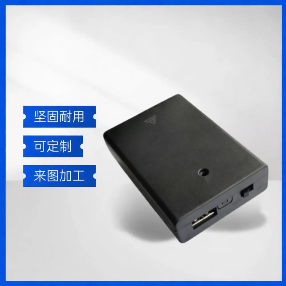4 Slot AA Battery Holder Case With Lid And Switch Power Supply Container For Electronic Device Projects Durable Plastic Housing