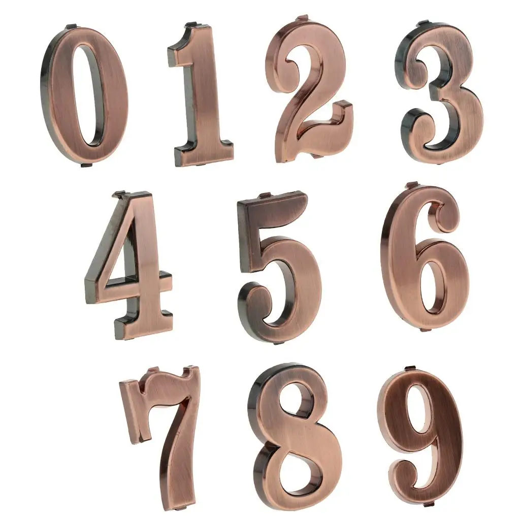 Vintage DIY 0-9 House Number Numbers Door Number Door Signs for Home Hotel