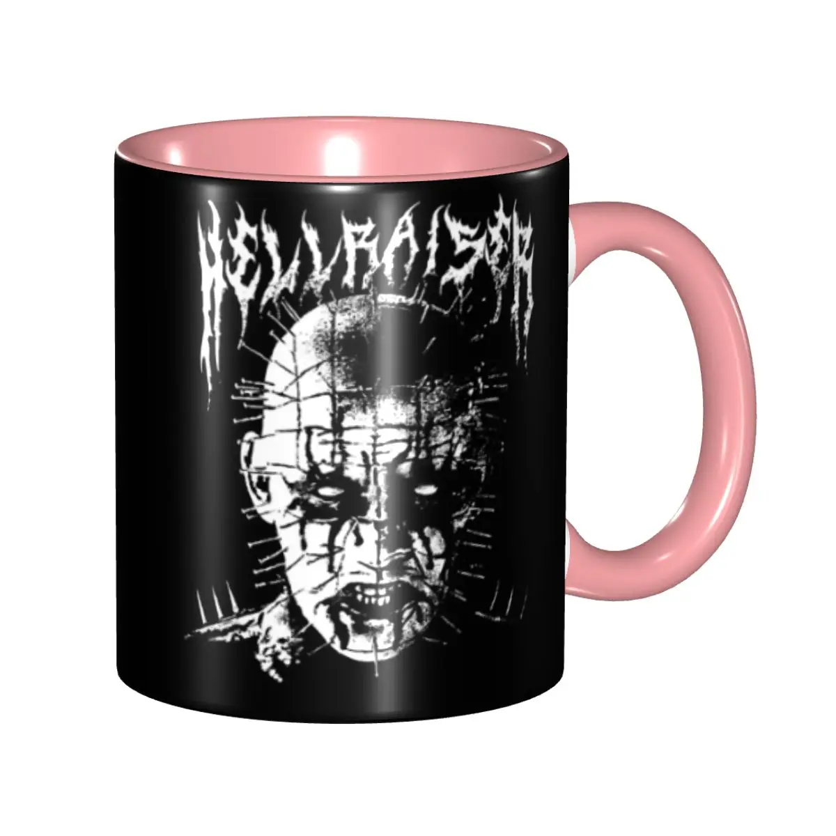 Black Metal Pinhead Graphic Mug Funny Ceramic Coffee Cups Tea Mugs Milk Cup Drinkware Gifts for Friends DIY Custom