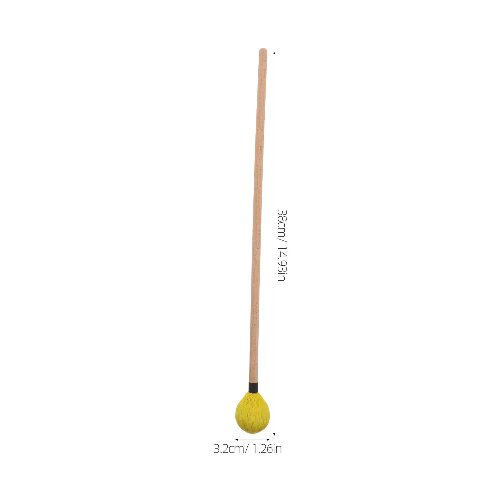 1Pair Wood Xylophone Mallets Yellow Yarn Wrapped Maple Drumstick Handle Perfect for Marimba Glockenspiel Percussion Practice