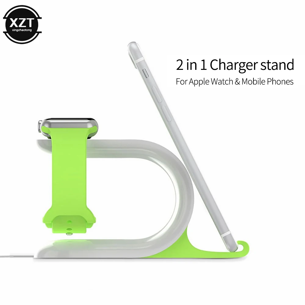 Mobile Phone Watch Charging Stand 2 in 1 Lazy Bracket for Samrt Watch IPhone Huawei  XIaomi Smartphone