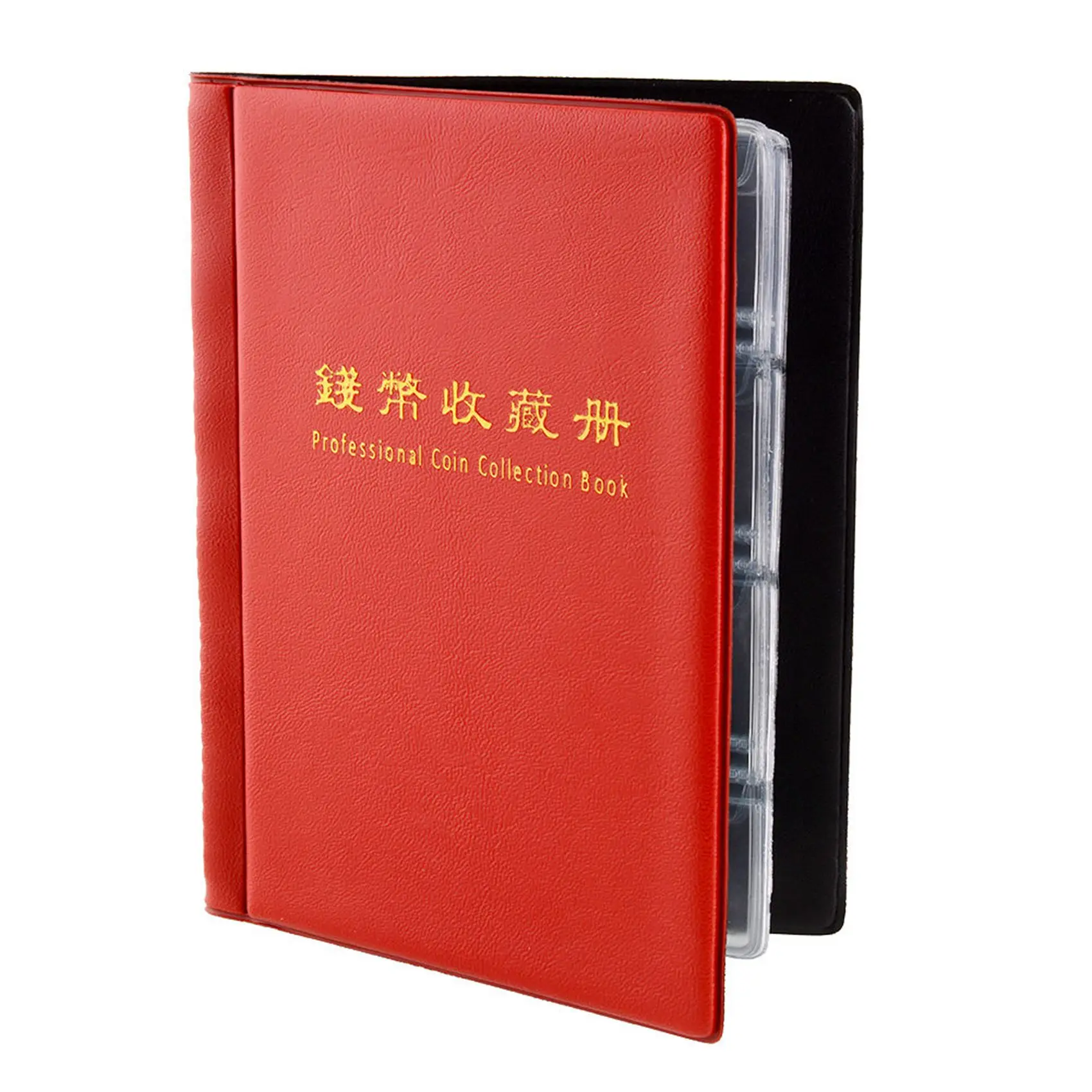 L53A-1 Pcs 120 동전 돈 수집 앨범 홀더 도서 및 50Pcs 사각형 골판지 동전 홀더 동전 용품 동전 앨범