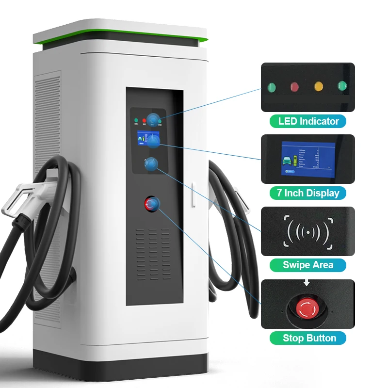 Высококачественная зарядная станция CHAdeMO CCS 180 кВт с ЖК-экраном для коммерческой быстрой зарядки