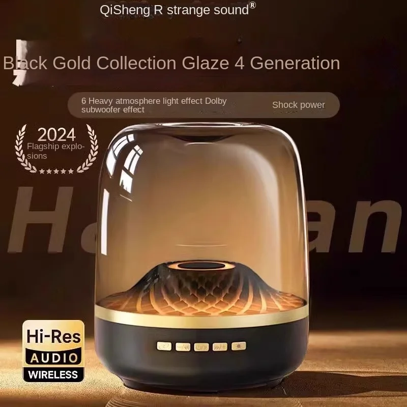 Liuli الجيل الرابع سمّاعات بلوتوث سطح المكتب RGB مضخم صوت لاسلكي محيط الضوء المتكلم