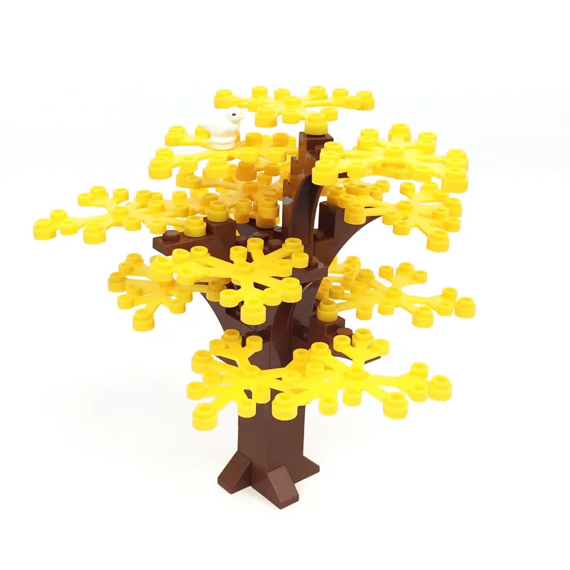 Building blocks MOC four seasons tree birds plant scene small particle building blocks assembly toy tree DIY building blocks