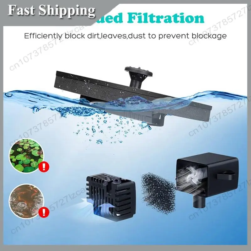 

-A99Z Solar Bird Bath Fountain Pump, 3.5W Upgrade With 6 Nozzles, Free Standing Floating Solar Powered Water Feature