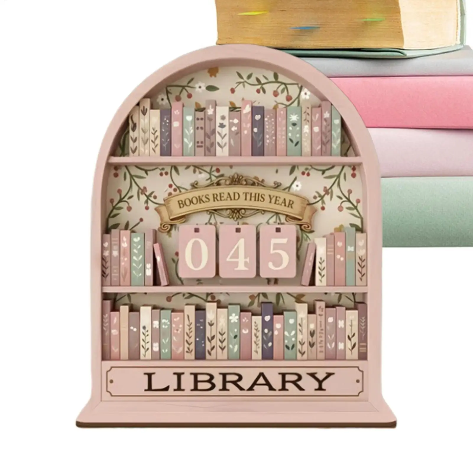 Wooden Books Read Tracker Book Lovers Books Read This Year Reading Tracker Signage Gift Reading Counter Home Library Decor