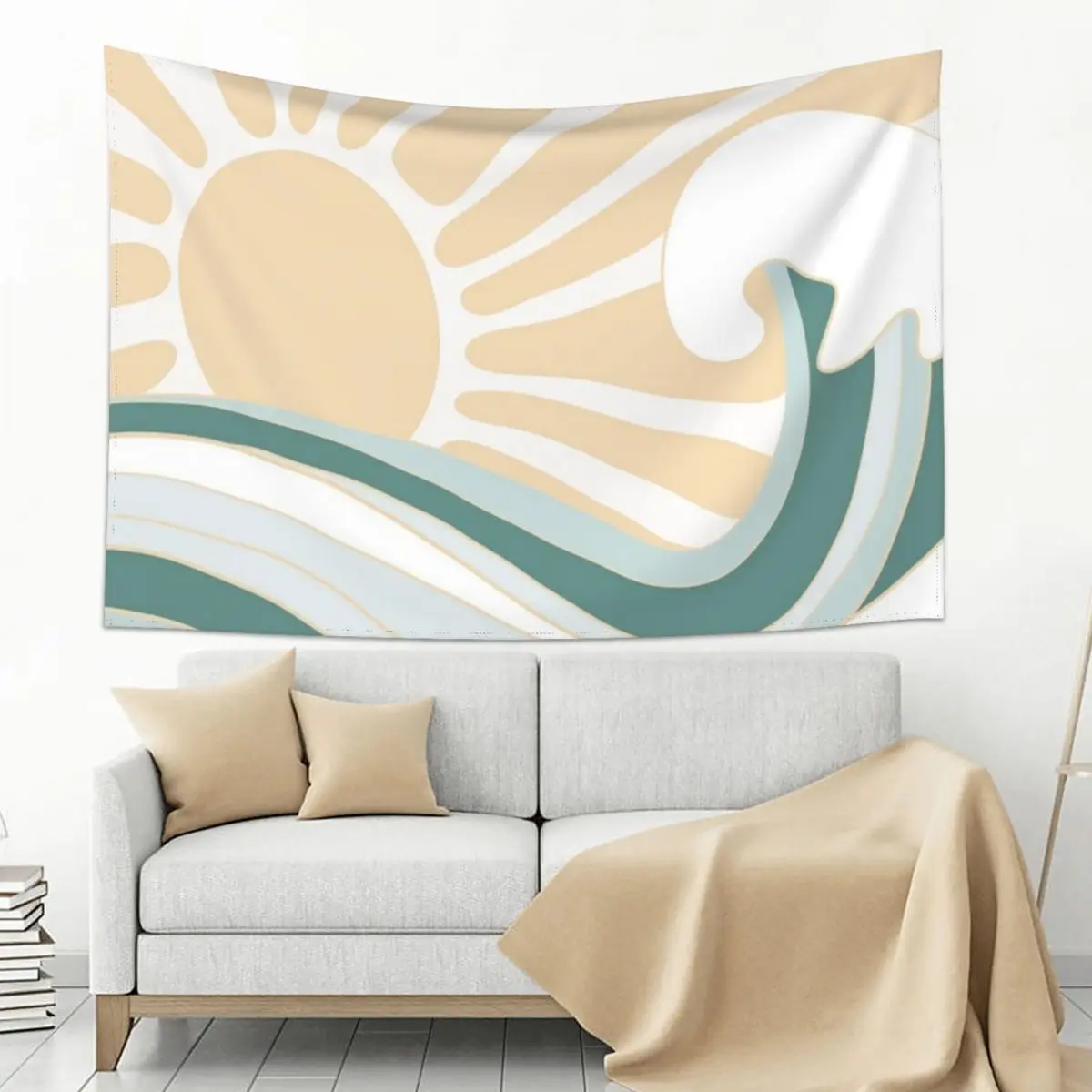 

SUN AND WAVE Tapestry Things To The Room Aesthetic Decoration Home Decorations Carpet Wall Tapestry