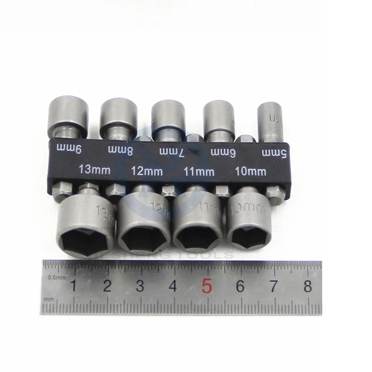 

9pcs 6.35mm Hex Shank Hexagon screwdriver Wrench Power Drill Adapter Tool Nut Driver Drill Bit Set For Screw Hook Bolt Head