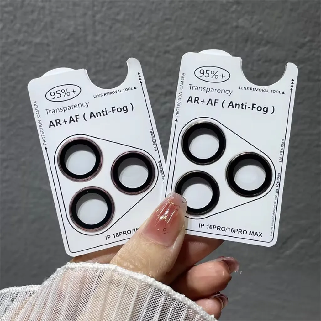 AR+AF 고화질 9H 카메라 렌즈 링 강화유리 아이폰 17 16 15 Pro Max Plus 폰 렌즈 스크린 보호필름 강화유리