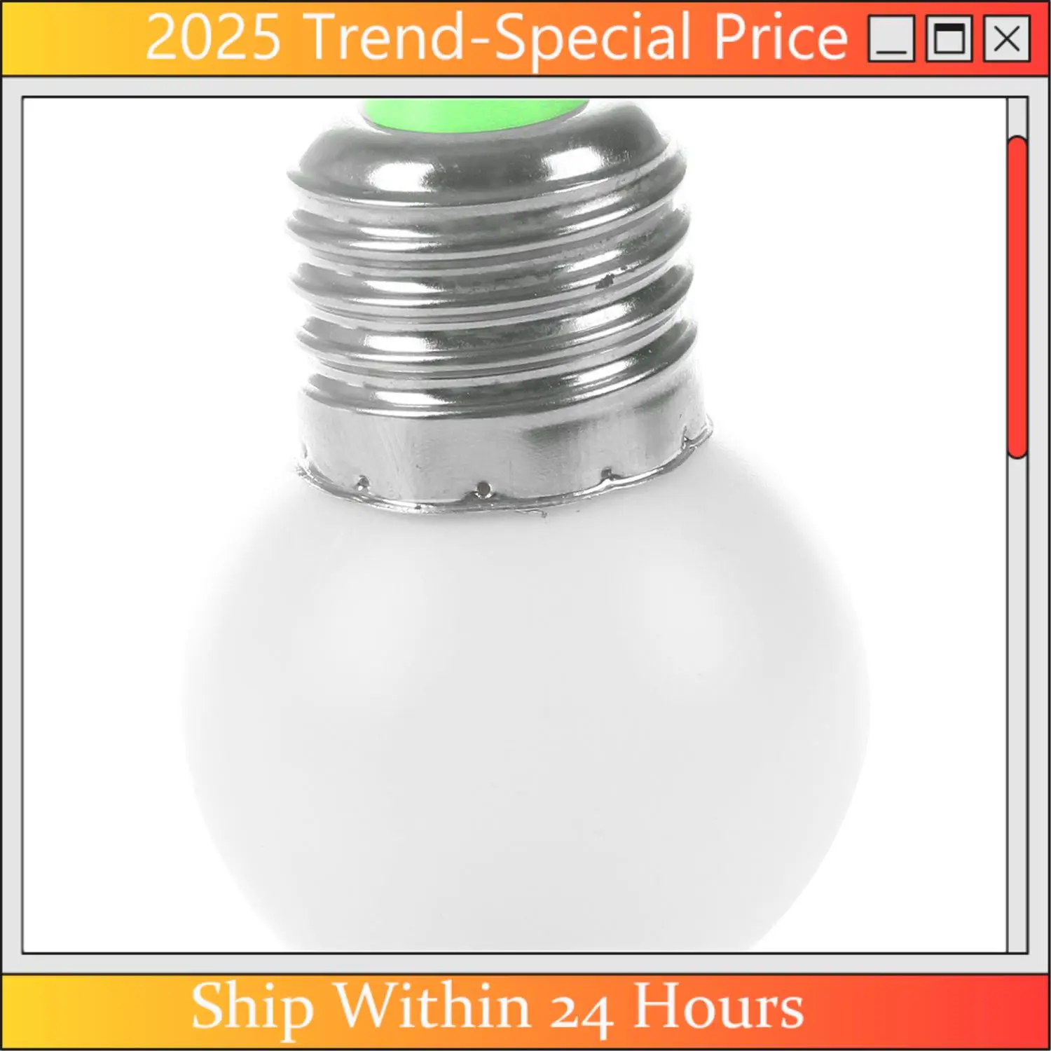AA64 2Pcs E27 LED Light White Bulb Plastic Bulb 0.5W Power - White & Red