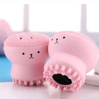 Pink Octopus Facial Brush Octopus with Sponge Cleaning Brush Facial Cleaner Brush Small Octopus Facial Brush