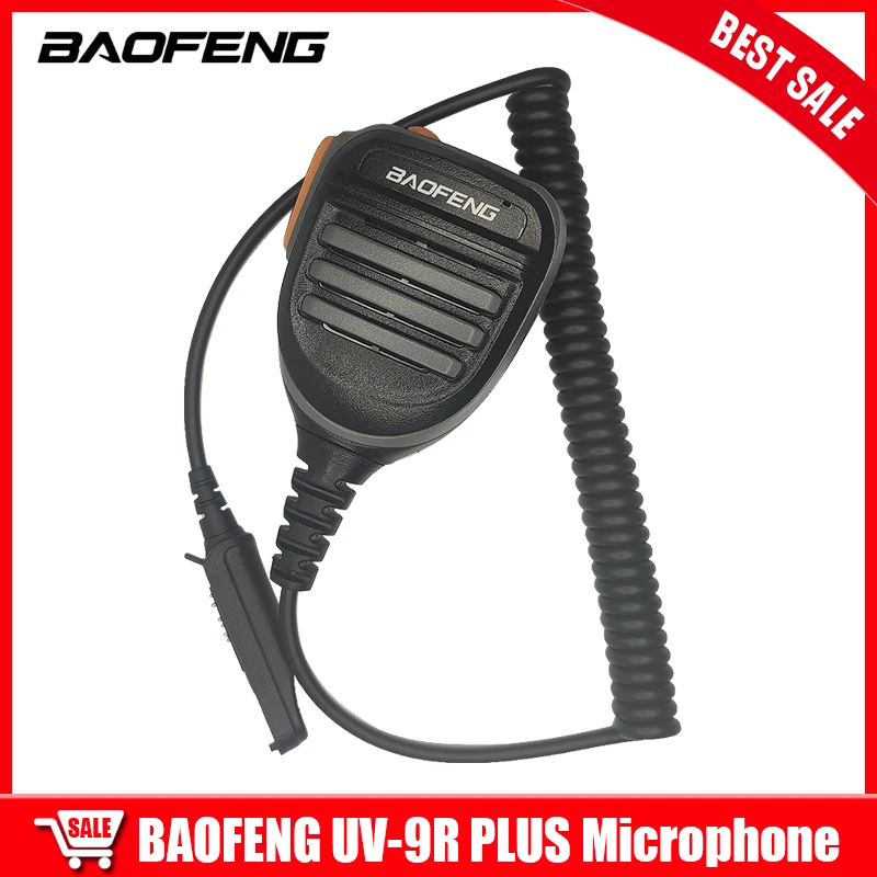 

BaoFeng MIC Handheld Microphone Speaker for UV-9R Plus Two Way Radio Compatile With UV-XR GT-3WP etc Waterproof Walkie Talkie