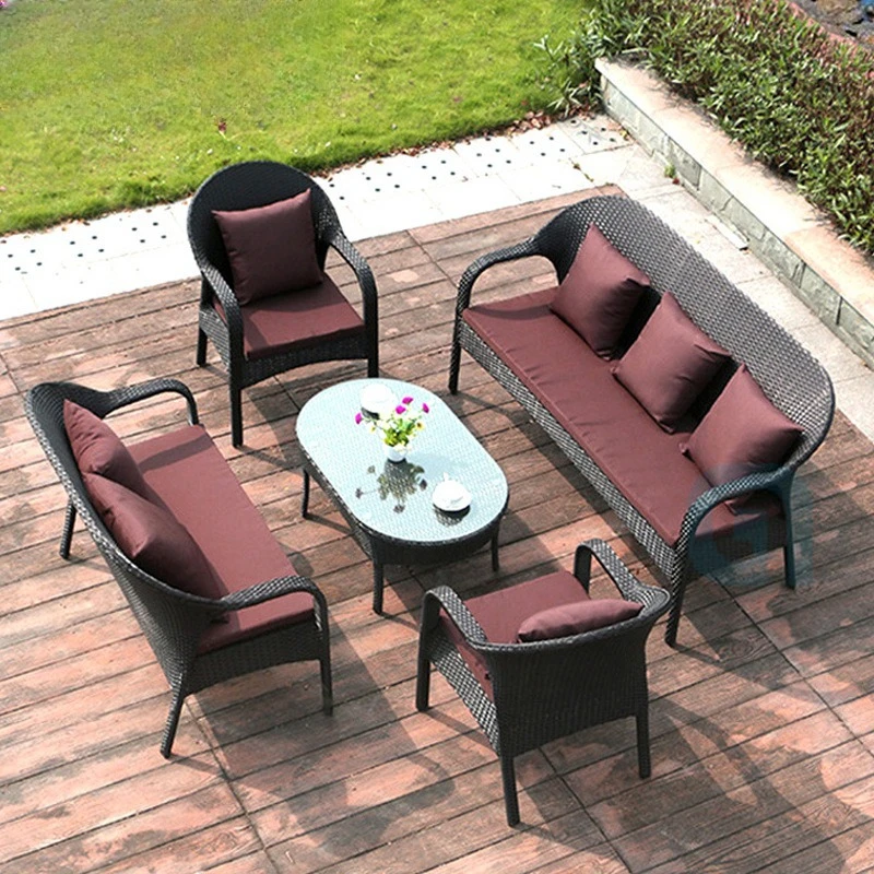 

Villa outdoor furniture table and chair courtyard balcony rattan chair modern creative outdoor garden terrace scenic spot