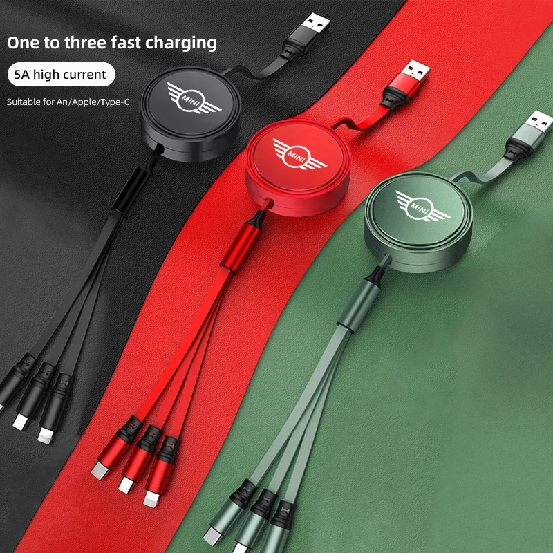 

Car Interior 5A Fast Charging Cable Type-C Micro Charger For MINI JCW Cabrio Cooper Countryman Aceman Clubman Coupe F57 Hub Cap
