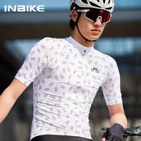 INBIKE-Camiseta de ciclismo de manga corta para hombre, camisetas de ciclismo para hombre, ropa para bicicleta de montaña y carretera con 3 bolsillos, verano