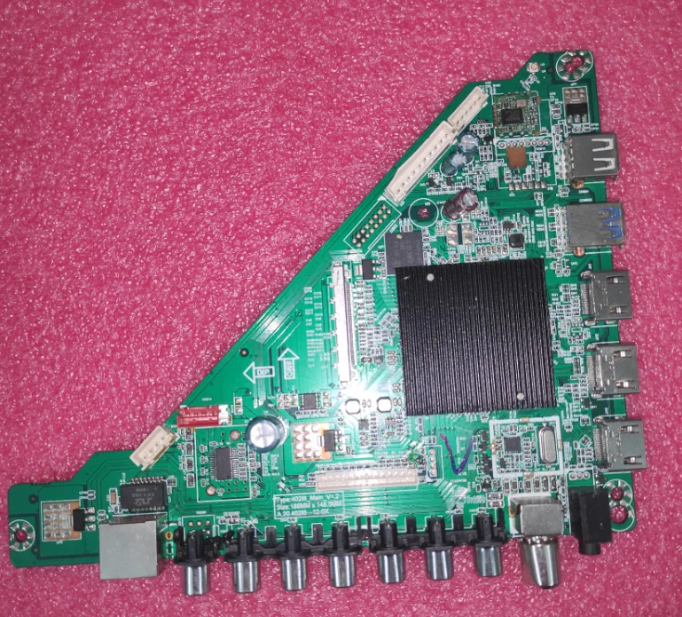 Free shipping! A.20.40126---12-0X   40216-main-v1.2  Android 4-core WiFi network TV motherboard 1G+8g  working  good