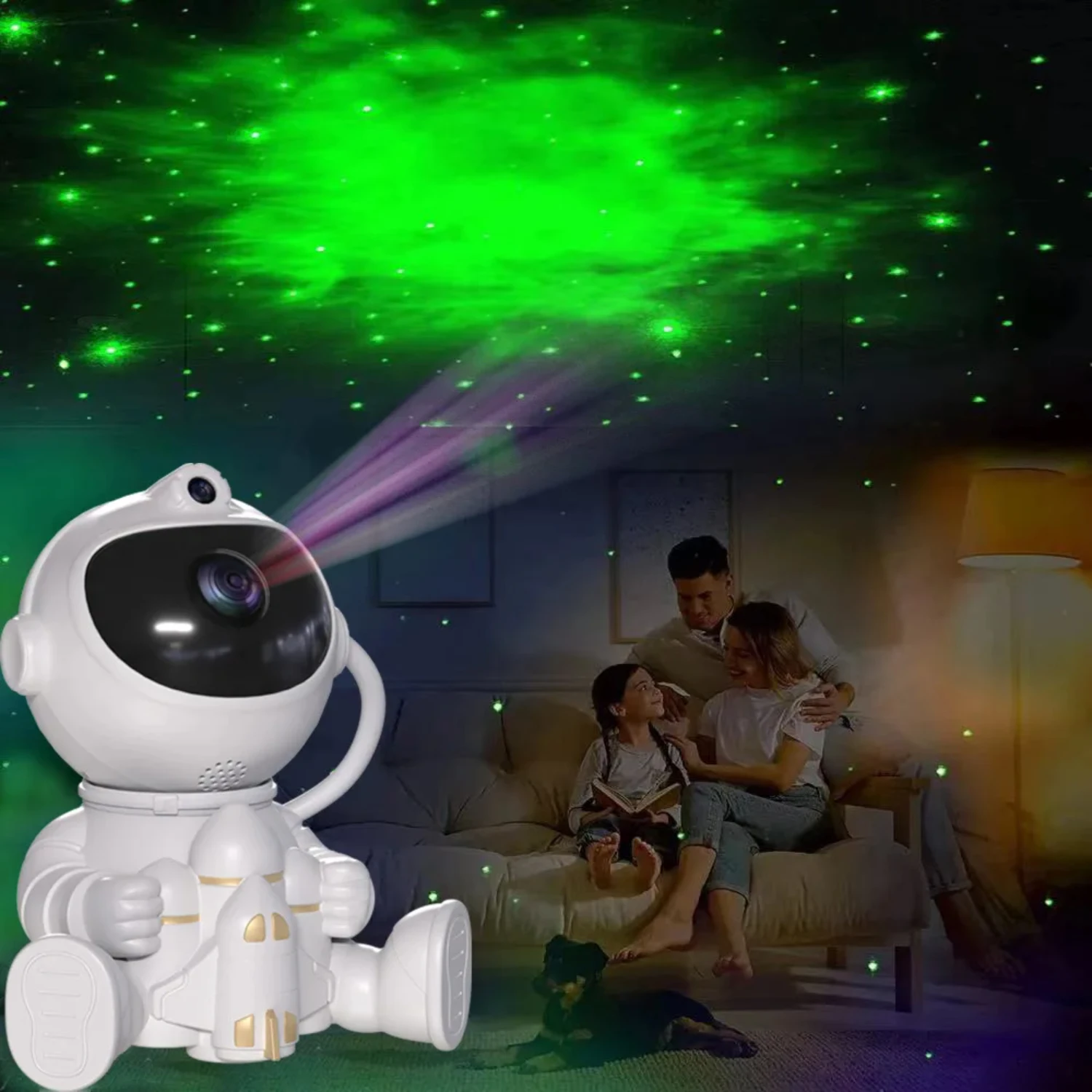 

Rocket astronaut projector lamp romantic gift ambiance lamp laser laser lamp spaceman bedroom decorations nightlight