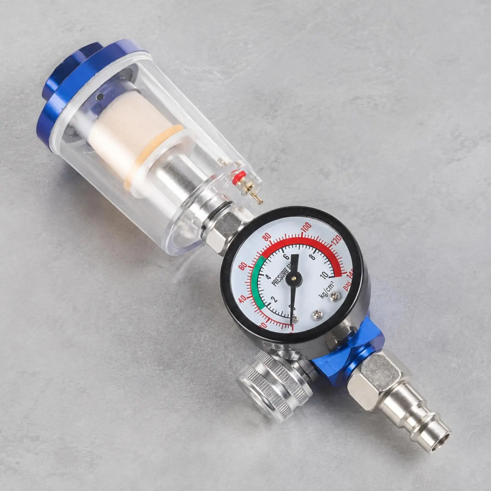 Paint Spray Air Separator with Pressure Gauge for Pneumatic Regulator Portable Compressor Accessory