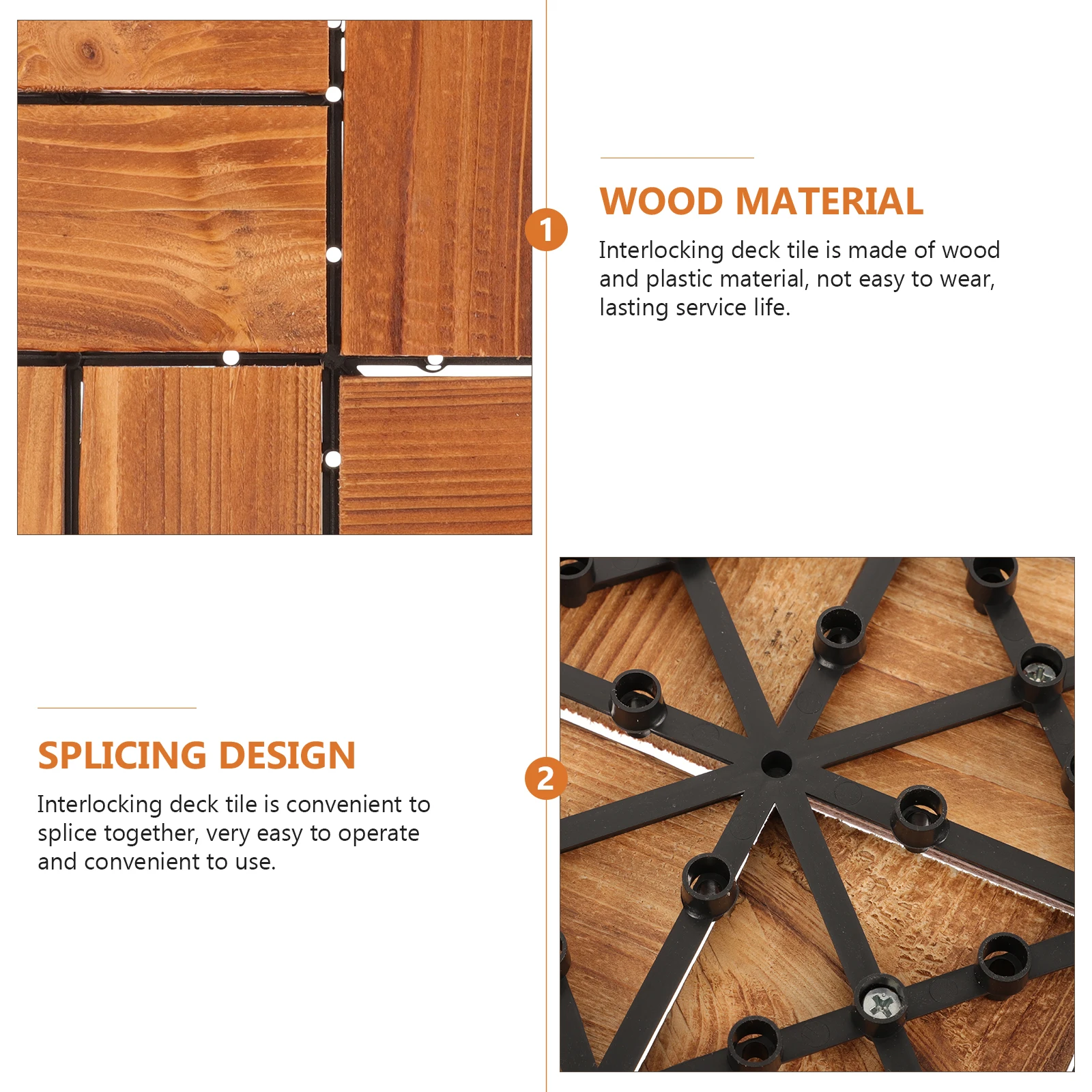 

Pinus Sylvestris Anti-corrosion Carbonized Wood Flooring Balcony Plastic Patio Deck Tiles Interlocking Outdoor