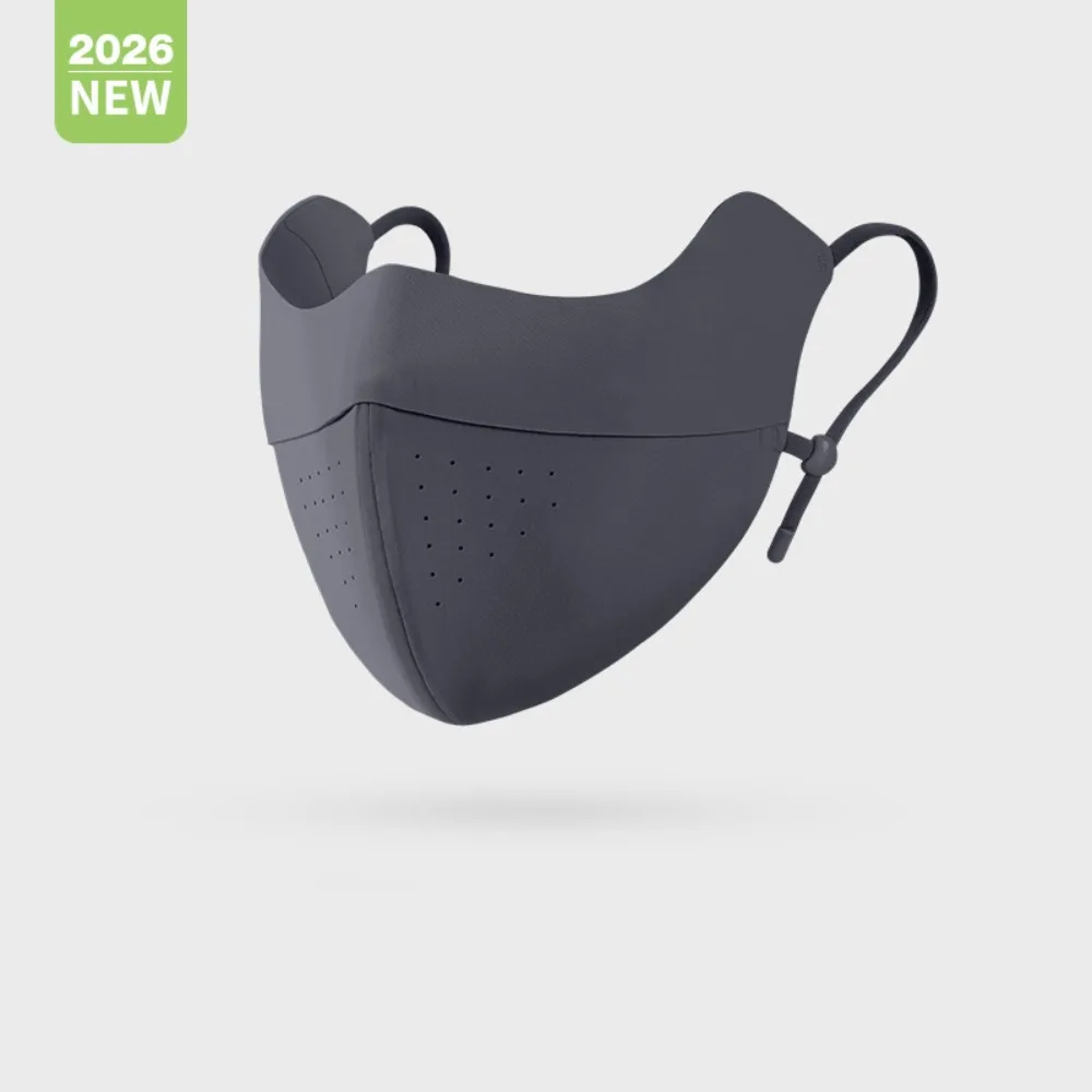 

Регулируемая летняя маска из ледяного шелка: дышащая, солнцезащитная, тонкая, для защиты от солнца, спортивная маска-вуаль для лица