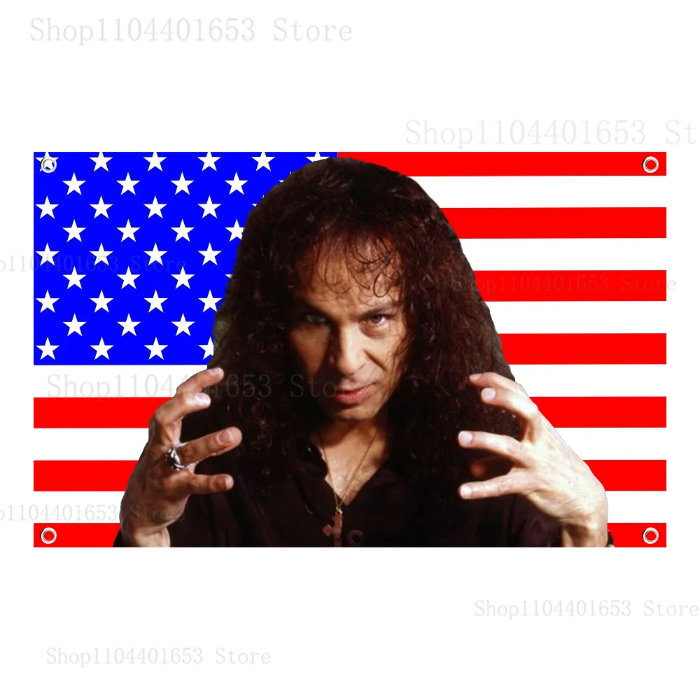 R-Ronnie James D-Dio Flag Indoor Outdoor Decorative Wall Art Decor Corporate Flag Printing Tapestry Banner