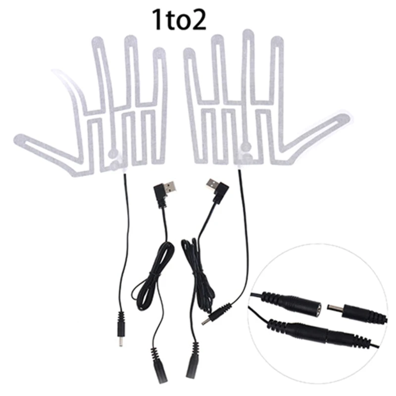 

Electric Hand Warmer USB Hand shaped Gloves Heating Film Pad Soft Carbon Fiber D08D