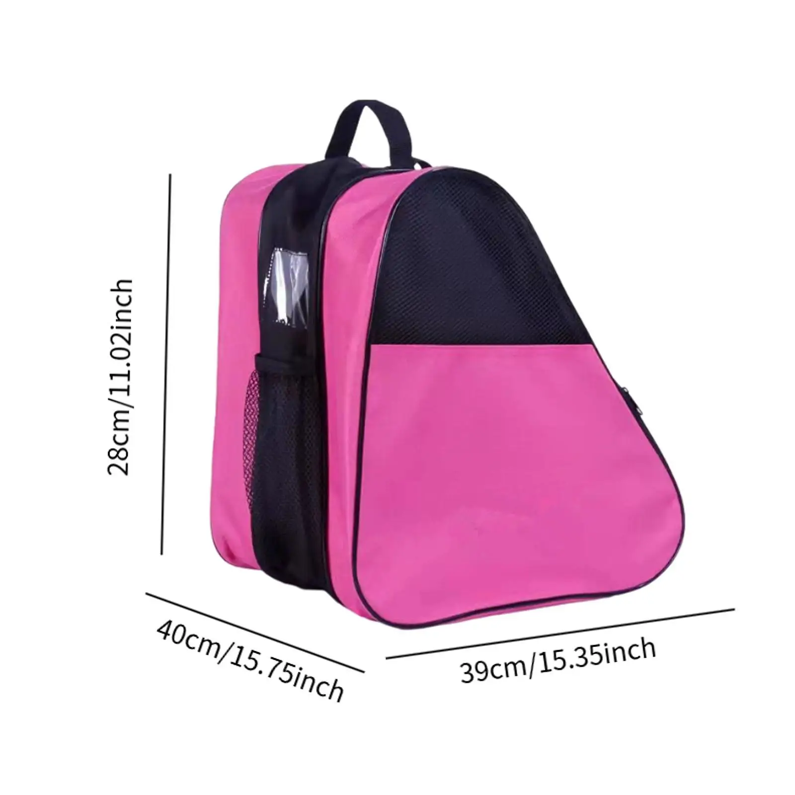Borsa per pattini a rotelle per bambini e adulti Borsa per pattini compatta e traspirante in tessuto Oxford leggero