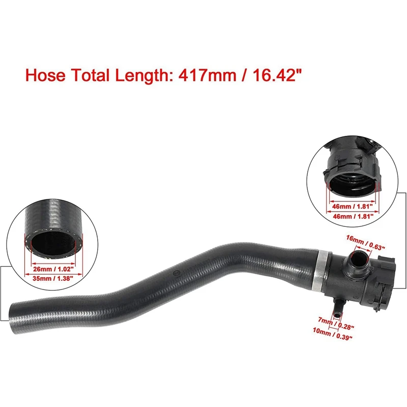 6X Car Coolant Liquid Connection Water Hose For BMW Serie 1/3 F20 F21 F30 F35 Part Number:17127596832