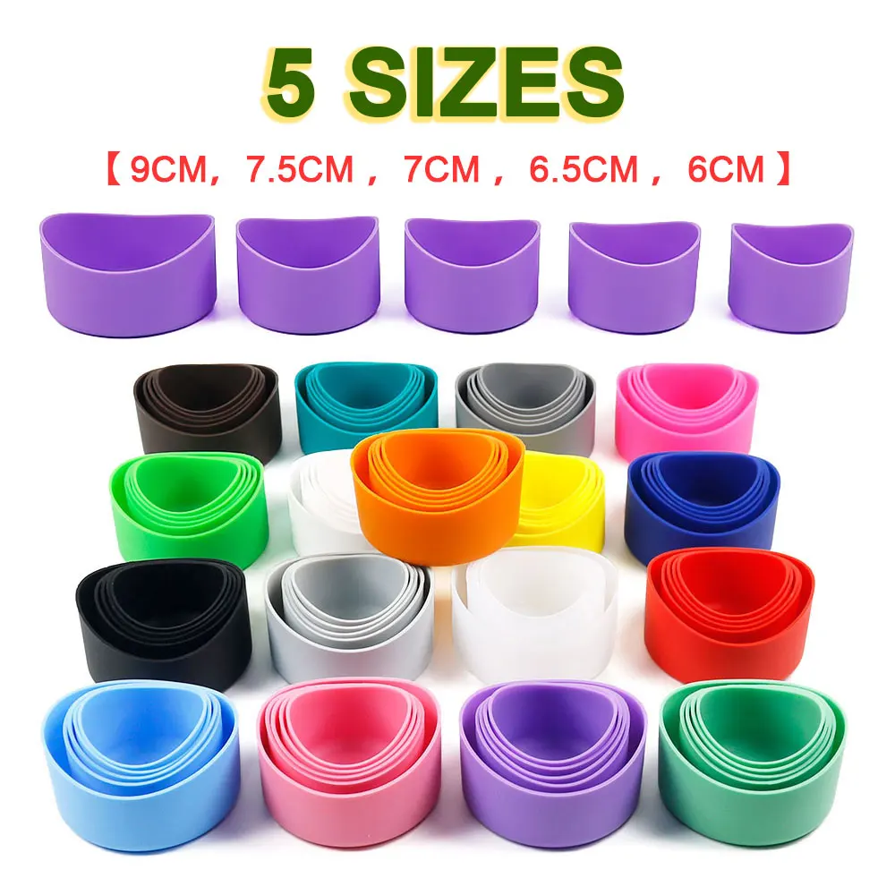 Silicone World 75MM Irregular Silicone Cup Bottom Cover 7.5CM Arc AntiSlip Insulation Bottle Cover Sleeve Sheath Wear-resistant