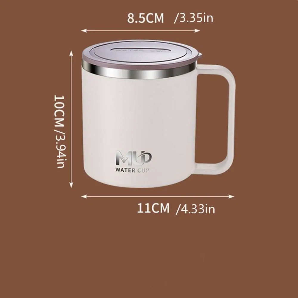 Anti Scalding Handle Coffee Mug Large Capacity Heat-resistant Insulated Drinking Cup Leak-Proof Reusable Thermal Mug